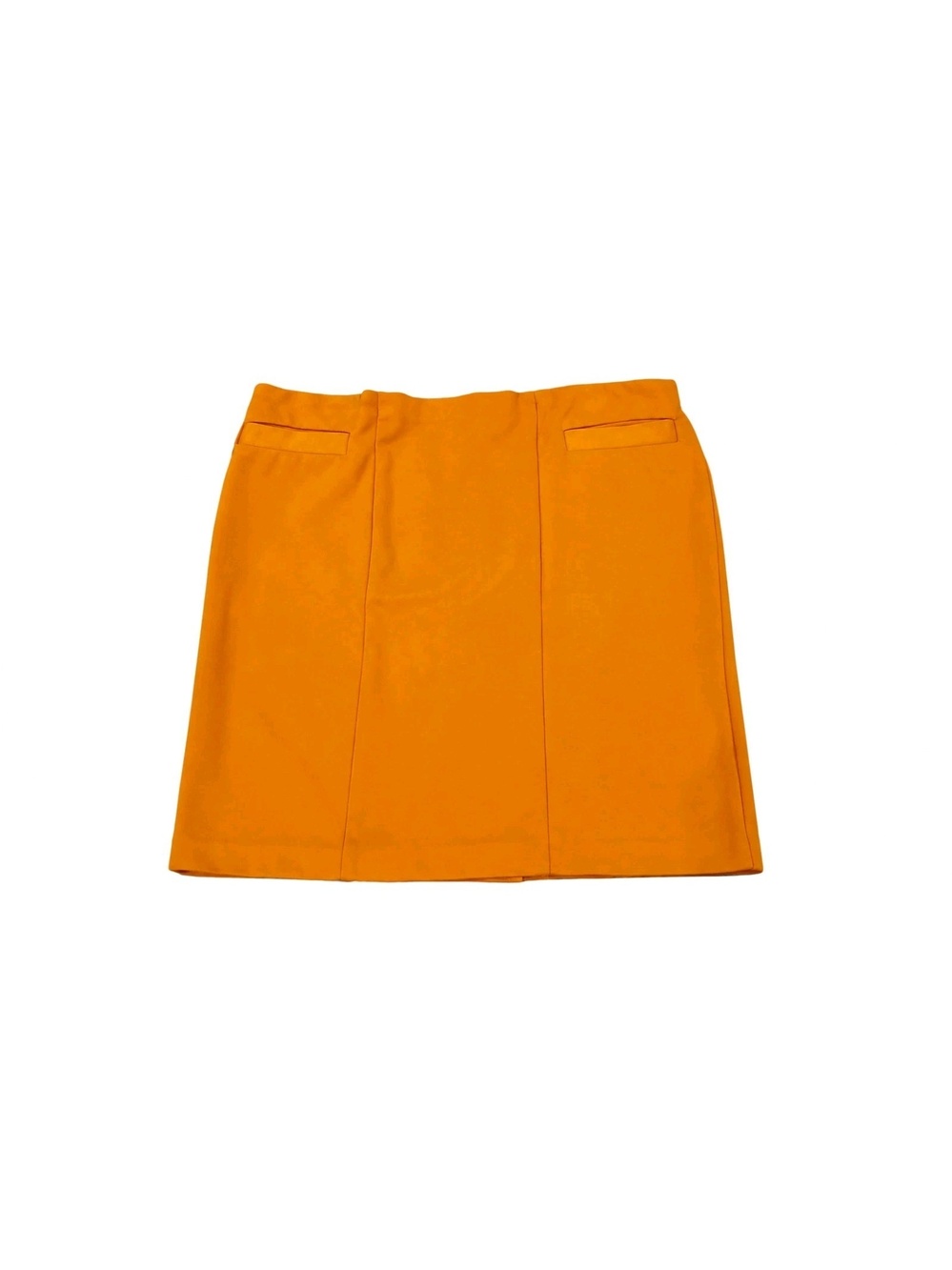 Worthington Orange Mustard Pencil Skirt Size Large Modern Knit Career Office